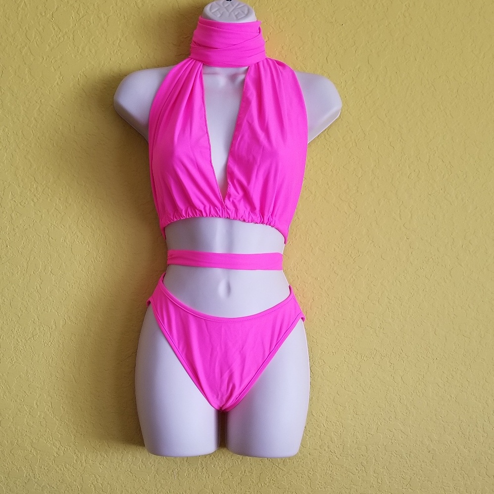 Sexy Hot Pink Swimsuit